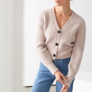 & Other Stories Cropped Alpaca Cardigan